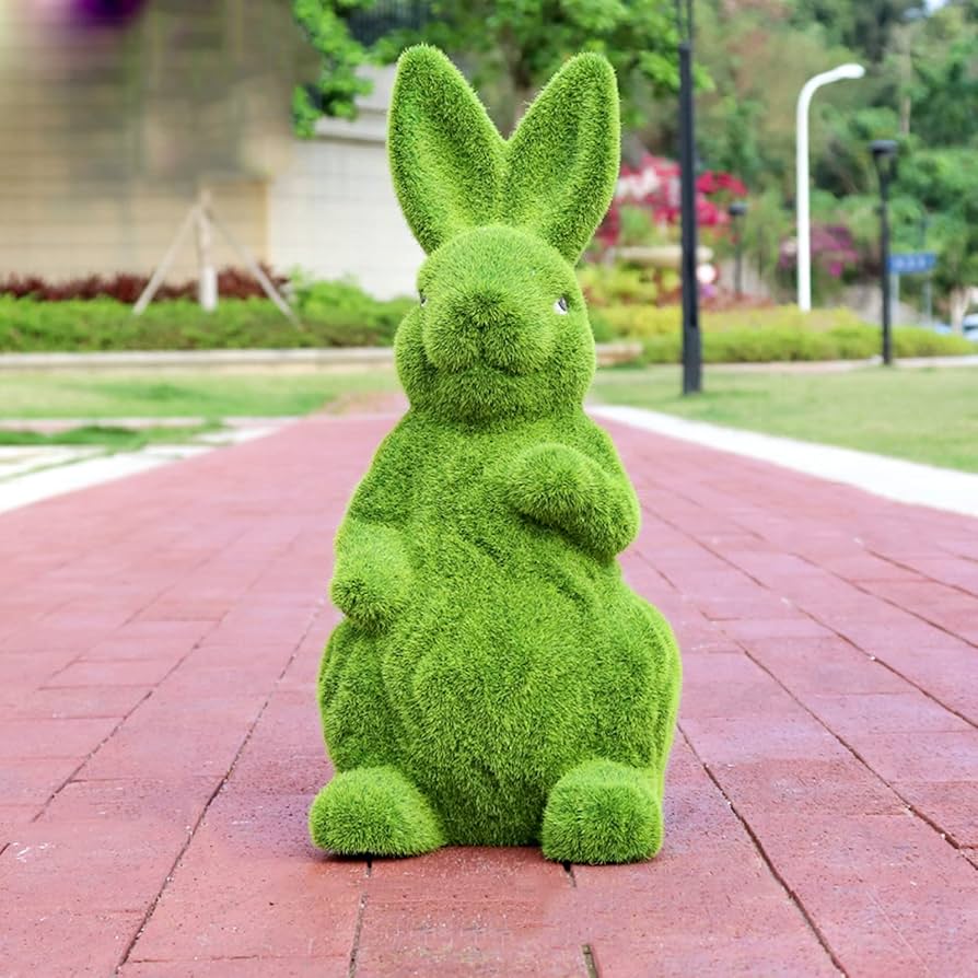 Amazon.co.jp: 庭の群がるウサギの像の装飾-イースターモス